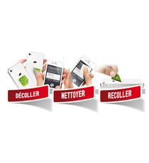 Sticker publicitaire nettoyeur pour portable