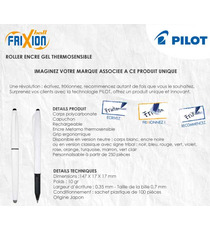 Stylo roller publicitaire Pilot FriXion de qualité FriXion Ball