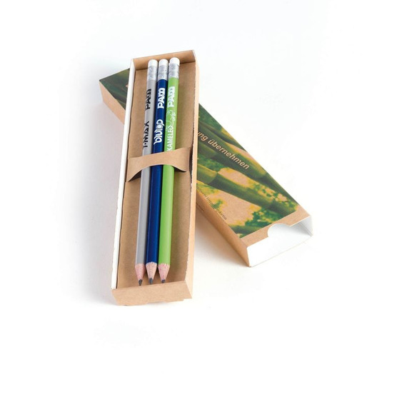 Etui fourreau publicitaire pour 3, 6 ou 12 crayons