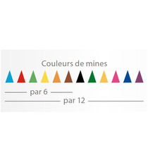 Set de 4 crayons de couleur publicitaires en bois quadri 8.7 cm