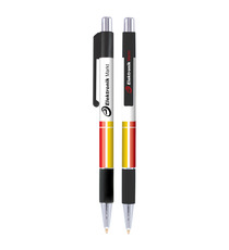 Stylo publicitaire personnalisé quadrichromie express Astaire Chrome