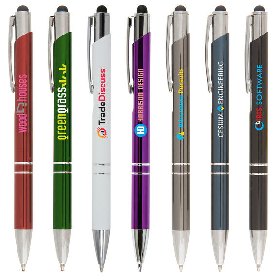 Stylo publicitaire quadrichromie express Hepburn Chrome