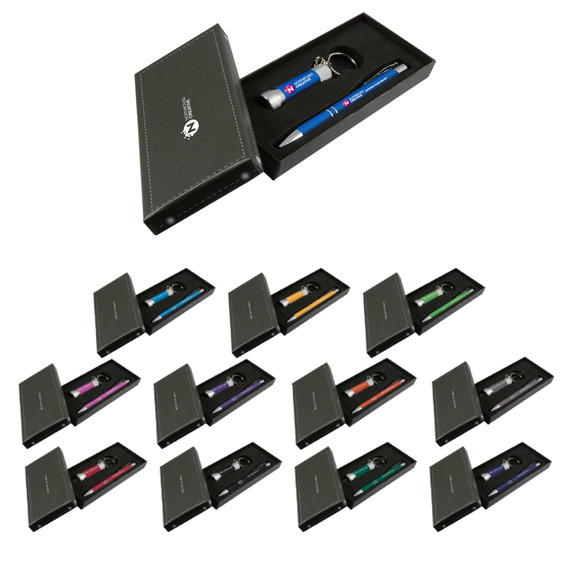 Coffret cadeau stylo Crosby et porte-clés lampe Mc Queen Soft Touch Coffret cadeau stylo Crosby et porte-clés lampe Mc Queen Soft Touch