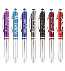 Stylo stylet personnalisé quadrichromie express Minnelli soft touch