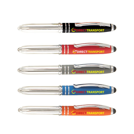 Stylo stylet lumineux personnalisé quadrichromie express Brando