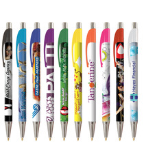 Stylo publicitaire personnalisé quadrichromie express Astaire Chrome