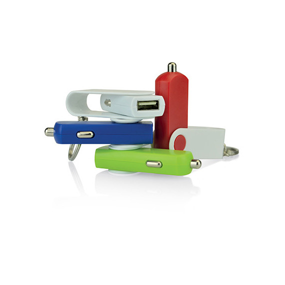 Porte-clefs publicitaire adaptateur chargeur de voiture express Porte-clefs publicitaire adaptateur chargeur de voiture express
