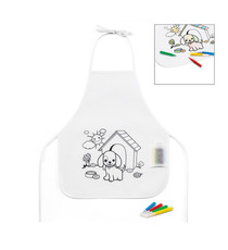 Tablier de coloriage publicitaire pour enfant avec feutres