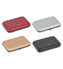 Porte cartes portefeuille RFID personnalisé 10 cartes de crédit OGON Quilted Button Wallet