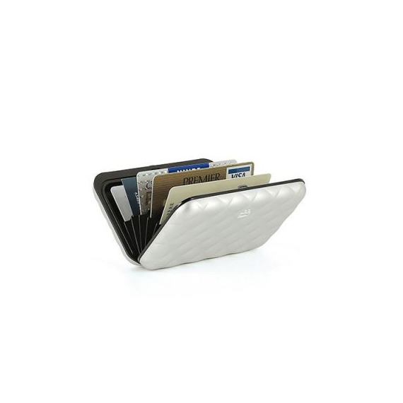 Porte cartes portefeuille RFID personnalisé 10 cartes de crédit OGON Quilted Button Wallet