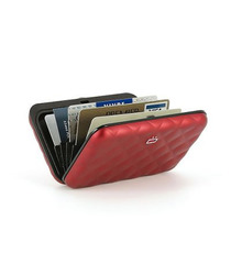 Porte cartes portefeuille RFID personnalisé 10 cartes de crédit OGON Quilted Button Wallet