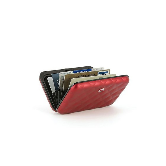 Porte cartes portefeuille RFID personnalisé 10 cartes de crédit OGON Quilted Button Wallet