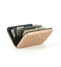 Porte cartes portefeuille RFID personnalisé 10 cartes de crédit OGON Quilted Button Wallet