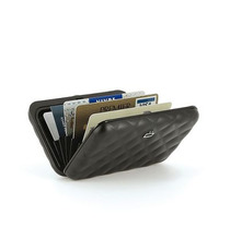 Porte cartes portefeuille RFID personnalisé 10 cartes de crédit OGON Quilted Button Wallet