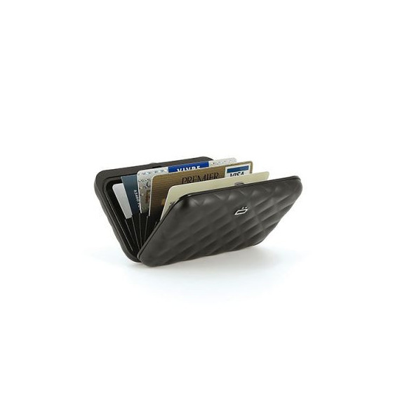 Porte cartes portefeuille RFID personnalisé 10 cartes de crédit OGON Quilted Button Wallet