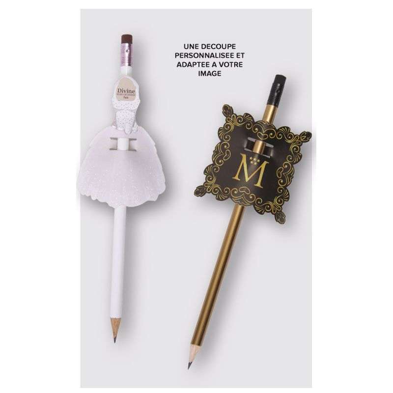 Crayon de papier publicitaire Rond Eco vernis incolore 17 ...