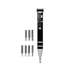 Tournevis aluminium personnalisé avec 8 embouts ToolPen