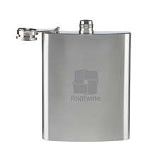 Flasque gourde publicitaire plate personnalisable acier inoxydable HipFlask