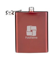 Flasque gourde publicitaire plate personnalisable acier inoxydable HipFlask