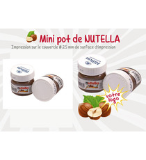Mini pot de Nutella personnalisé sur le couvercle 25g
