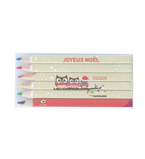 Set de 6 crayons de couleur publicitaire 8.7 cm