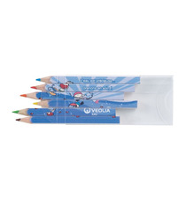 Set de 6 crayons de couleur publicitaire 8.7 cm