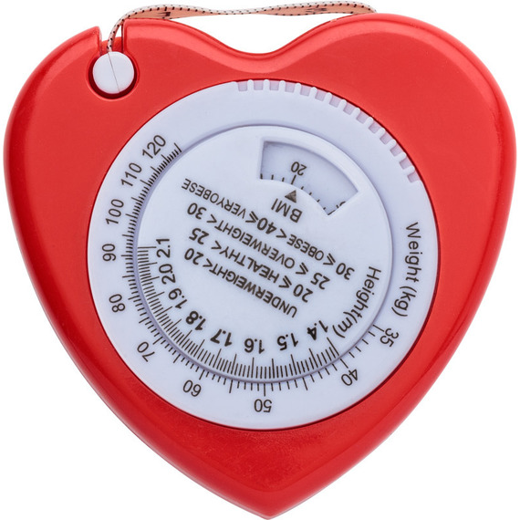 Mètre ruban mesure IMC personnalisable en forme de cœur