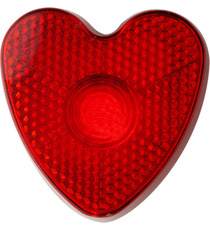 Réflecteur personnalisable pour vélo forme de coeur avec lampe flash