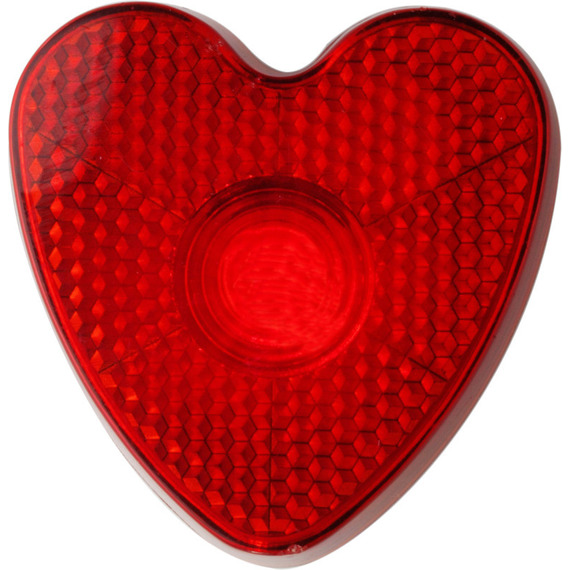 Réflecteur personnalisable pour vélo forme de coeur avec lampe flash