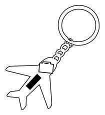 Porte-clés avion publicitaire en métal