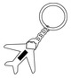 Porte-clés avion publicitaire en métal