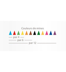 Set de 12 crayons de couleur personnalisés en quadri 8.7 cm