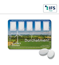 Blister aromatique publicitaire de chewing gum ou de pastille à la menthe Suisse