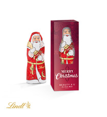 Père Noël en chocolat Lindt personnalisé Santa Claus 40g