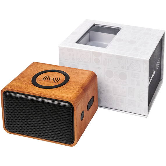 Enceinte publicitaire Wooden avec chargeur à induction