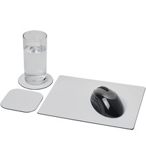 Ensemble publicitaire de tapis de souris et sous-verre Brite-Mat® Made in Europe