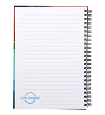 Carnet publicitaire Wire-o A4 avec couverture rigide