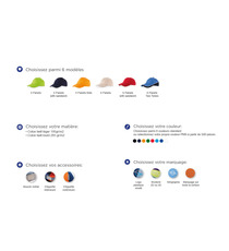 Casquettes personnalisables sur mesure