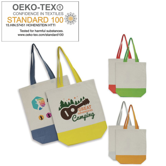 Sac shopping personnalisé express coton double coloris certifié OEKO-TEX®
