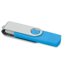 Clé USB personnalisable rotative double prise on the go