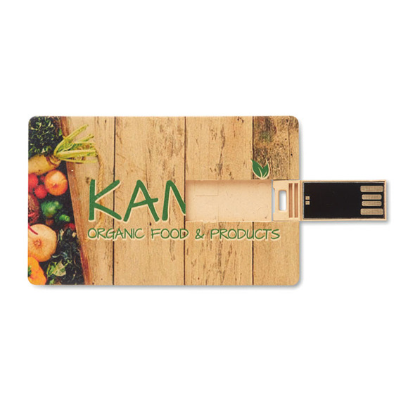 Clé USB publicitaire écologique carte de crédit en paille et PP