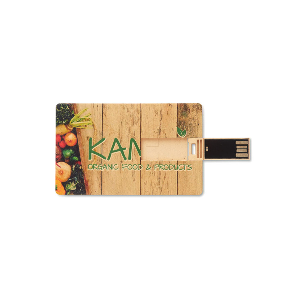 Clé USB publicitaire écologique carte de crédit en paille et PP
