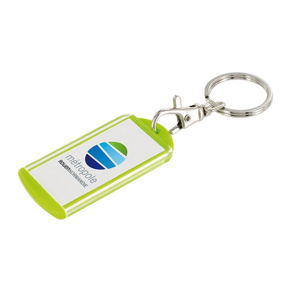 Porte-clés avec étiquette modifiable personnalisable fabriqué France  Mousqueton