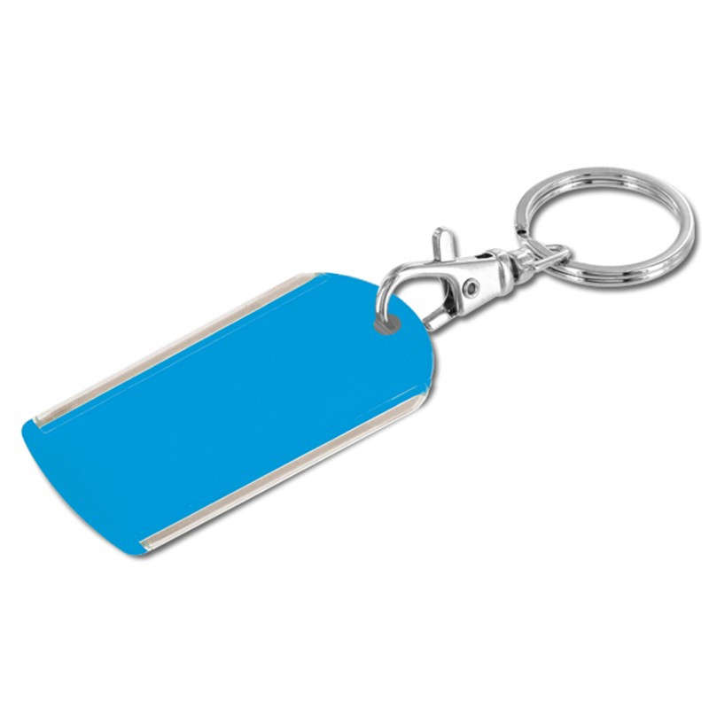 100 étiquettes Porte-clés Plastique - 5x2,2cm - Avec Anneau Fendu - Rose Rouge