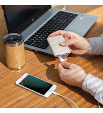 Batterie de secours de poche 5000 mAh en fibre de paille publicitaire