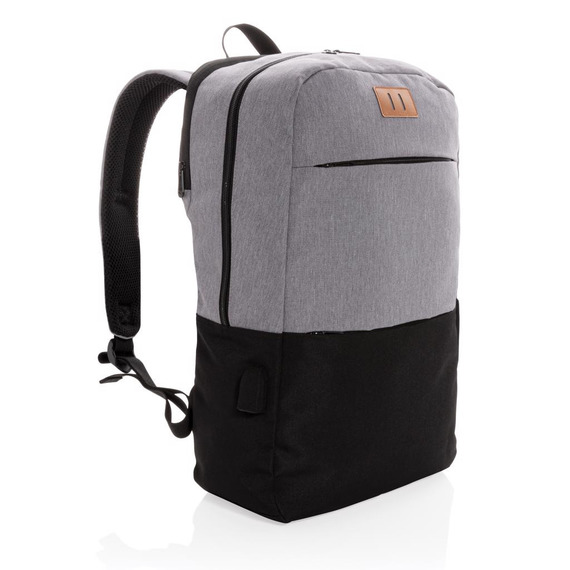 Sac à dos ordinateur 15 6" avec USB et anti RFID publicitaire