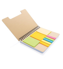 Carnet de notes A5 Kraft avec notes autocollantes publicitaire