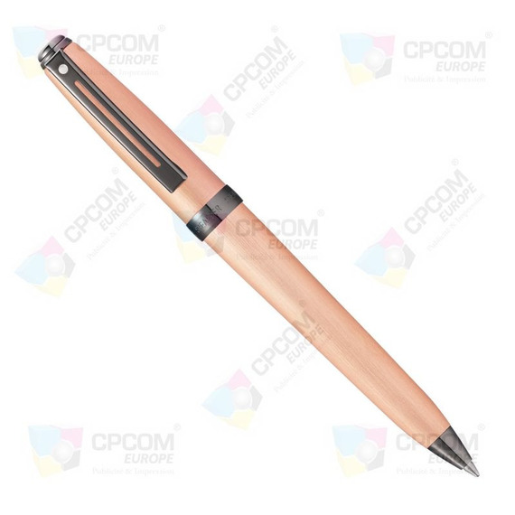 Stylo Sheaffer publicitaire Prelude Brushed Chrome Gold