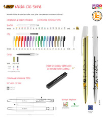 Stylos BIC® publicitaires Media Clic bille Shine