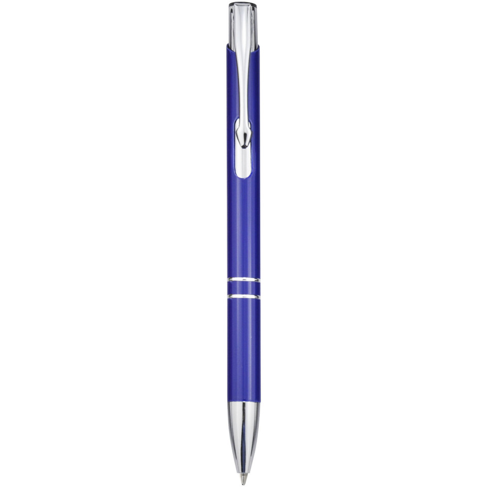 Stylo bille rétractable en aluminium Moneta publicitaire